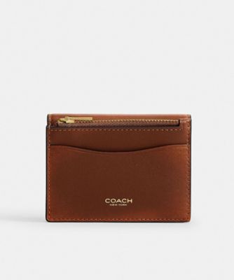 エッセンシャル カード ホルダー ウォレット・ラブド レザー | COACH